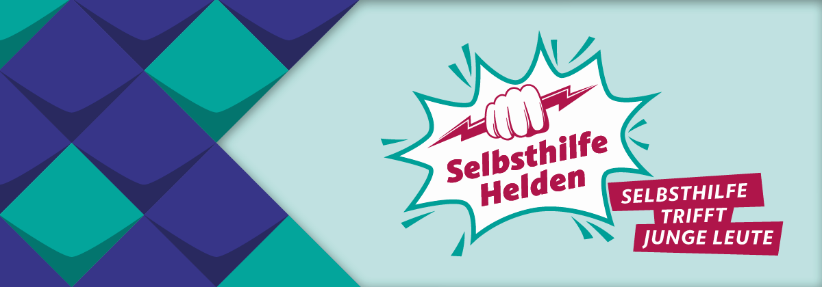 links: KSL-Kacheln, rechts das Logo der Jungen Selbsthilfe