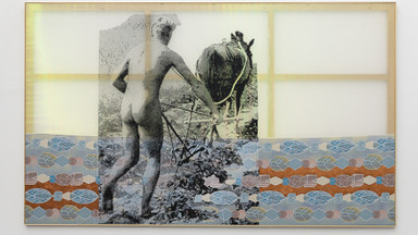 Sigmar Polke, Primavera, 2003, Acryl auf Dekostoff und Polyestergewebe, 300 × 500 cm, Kunstsammlung Nordrhein-Westfalen, Düsseldorf, Dauerleihgabe der NRW.BANK. © The Estate of Sigmar Polke, Cologne / VG Bild-Kunst, Bonn 2021