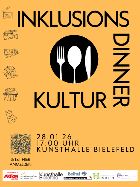 Inklusionsdinner Kultur am 28.1. um 17 Uhr in der Kunsthalle Bielefeld