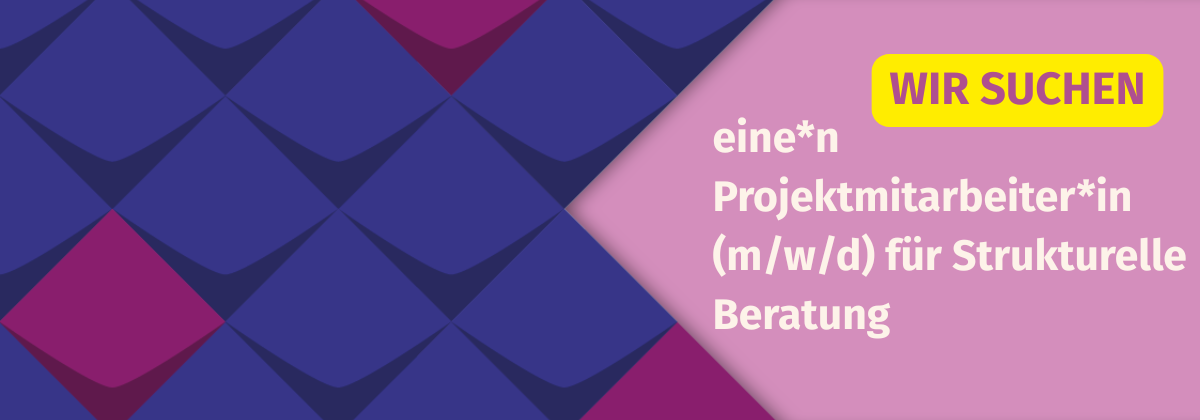 Stellenanzeige. Wir suchen einen neuen Mitarbeiter oder eine neue Mitarbeiterin.