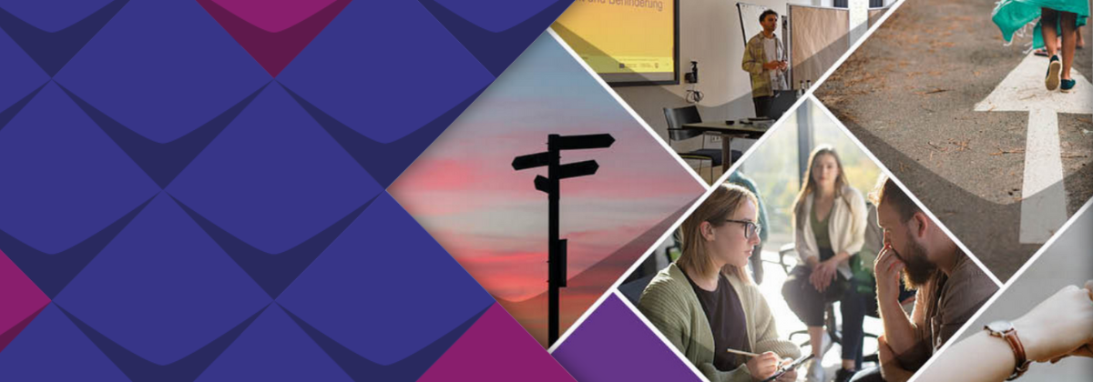 Eine Fotocollage zum Fachtag  Geflüchtete Kinder und Jugendliche mit (drohenden) Behinderungen