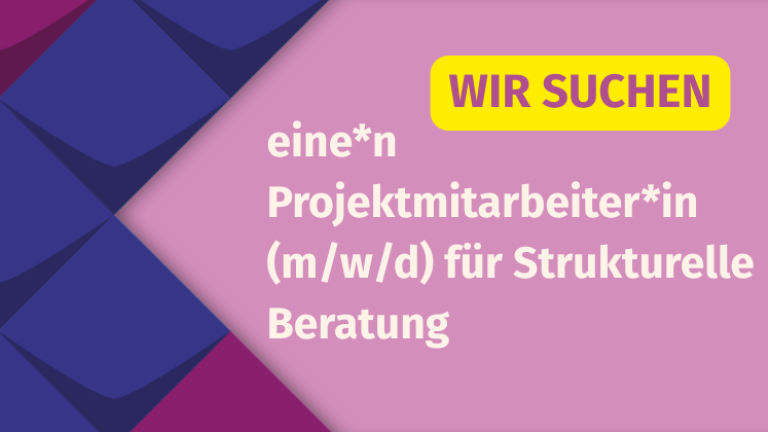 Stellenanzeige. Wir suchen einen neuen Mitarbeiter oder eine neue Mitarbeiterin.